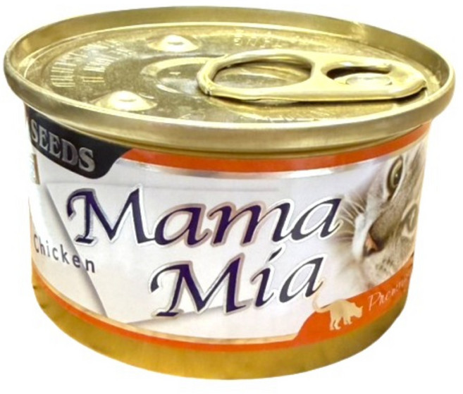 Mama Mia 雞肉貓咪罐頭, 85g, 24個, 雞肉