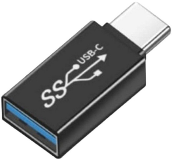 PD轉USB, 1個, 黑殼TYPE_C公轉USB母【OTG頭】