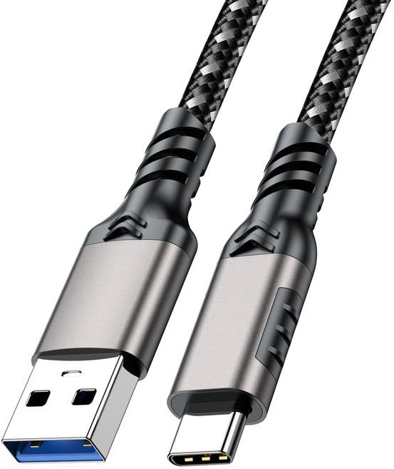 DFMEI type-c數據線 usb3.2atoc兼容1516車載60W充電硬盤數據線type c, 1個, 槍色編網(PQ057):1米, 1cm