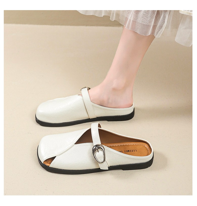 여성 편한 스트랩 여성뮬슬리퍼형샌들