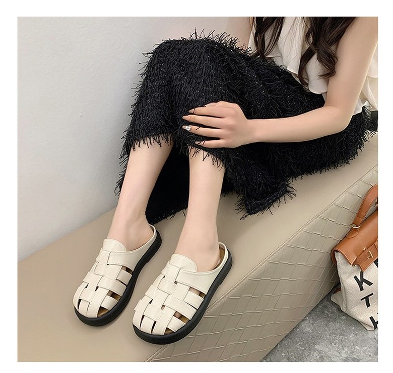 여성 발편한 사계절 여성뮬슬리퍼형샌들