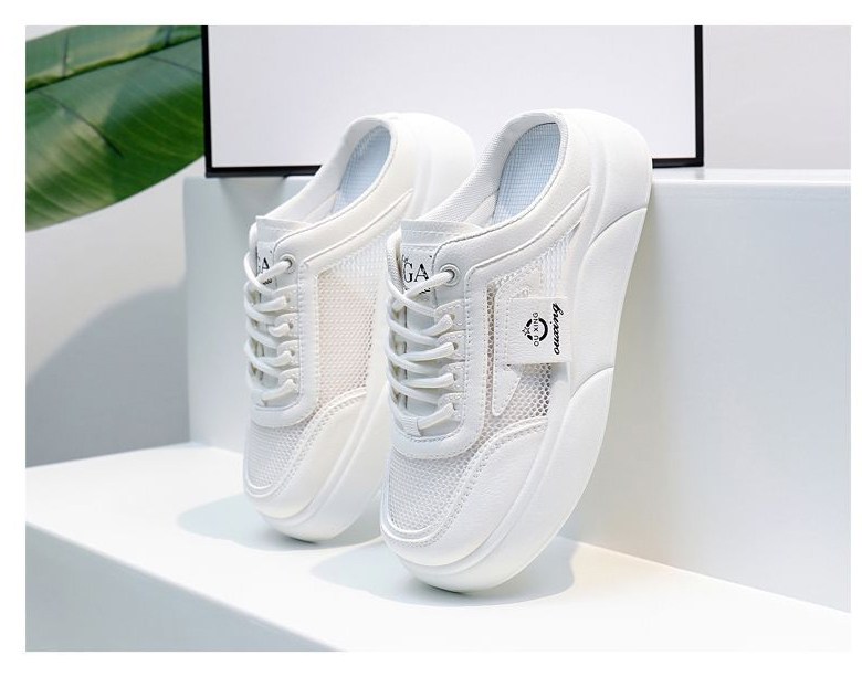 여성 발편한 메쉬 여성뮬슬리퍼형샌들