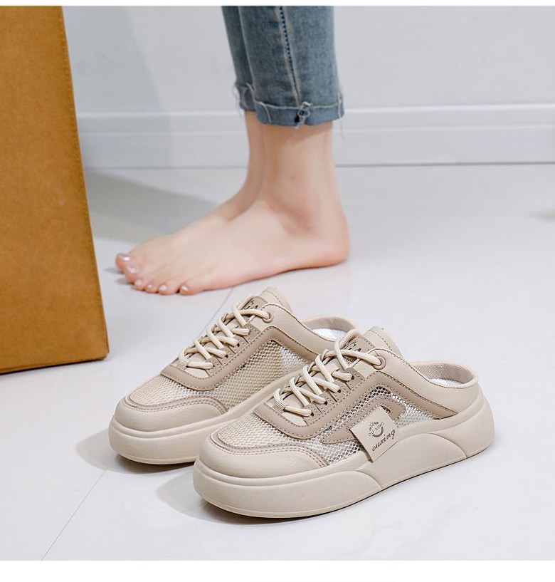 여성 발편한 메쉬 여성뮬슬리퍼형샌들