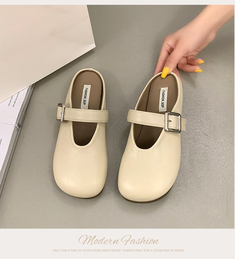 여성 버클 뮬 여성뮬슬리퍼형샌들
