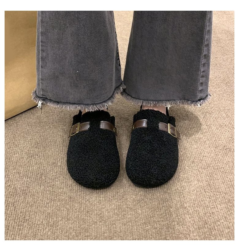 여성 따뜻한 뮬 여성뮬슬리퍼형샌들