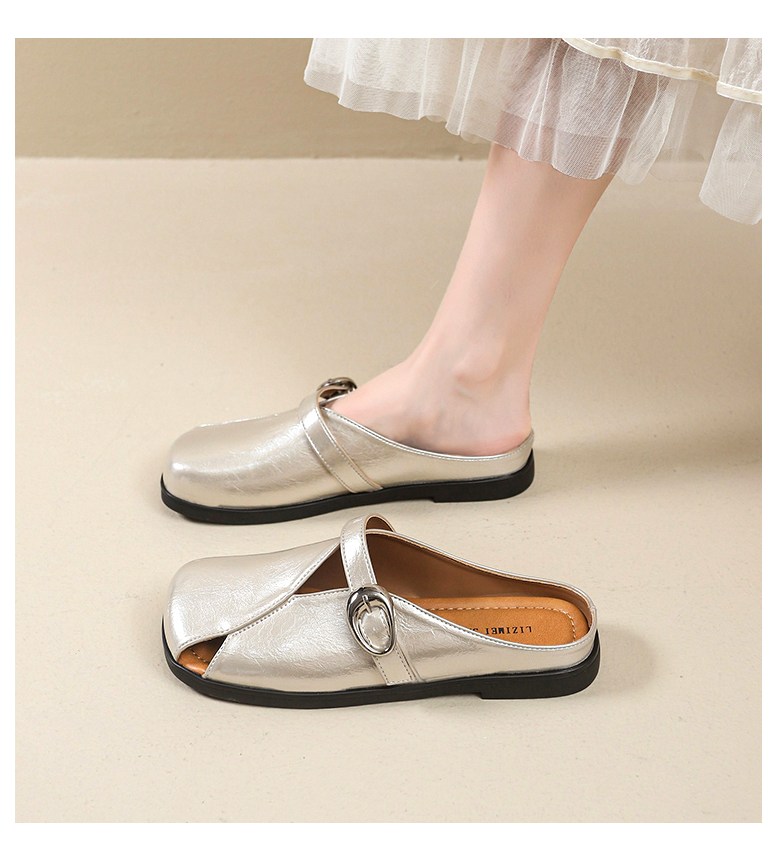 여성 편한 스트랩 여성뮬슬리퍼형샌들