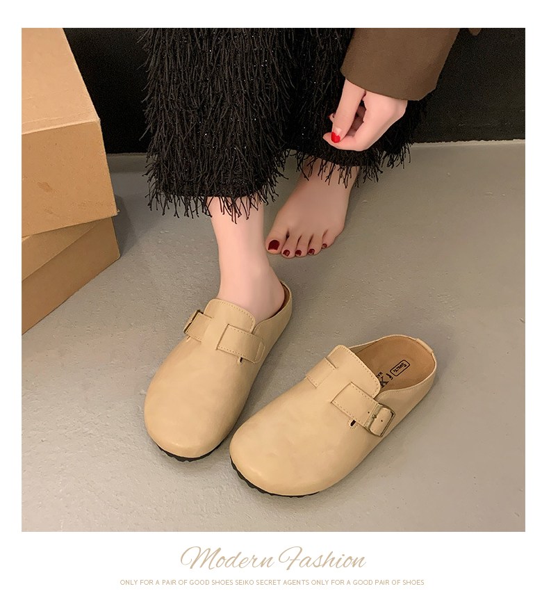 여성 발편한 뮬 여성뮬슬리퍼형샌들