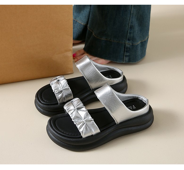 여성 발편한 샌들 여성뮬슬리퍼형샌들