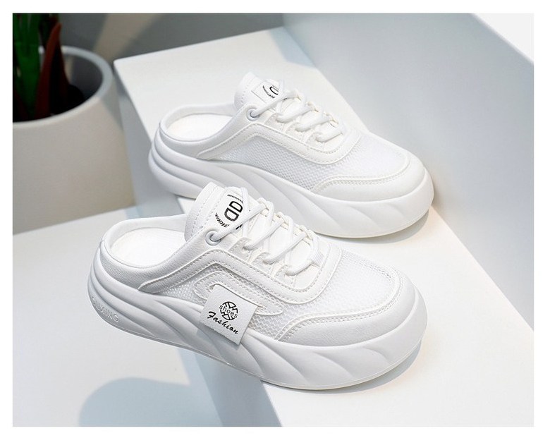 여성 볼넓은 통굽 여성뮬슬리퍼형샌들