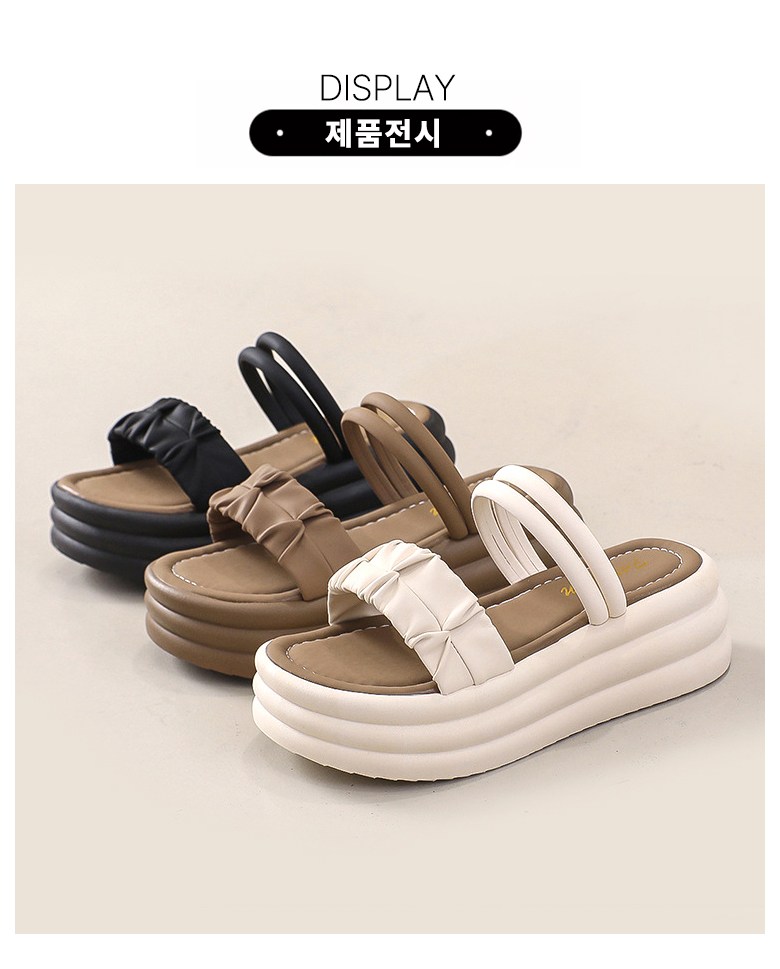 여성 발편한 샌들 여성뮬슬리퍼형샌들