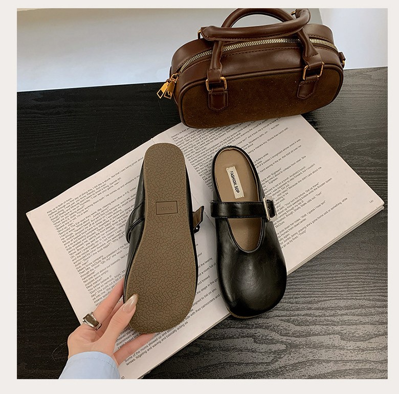 여성 버클 뮬 여성뮬슬리퍼형샌들