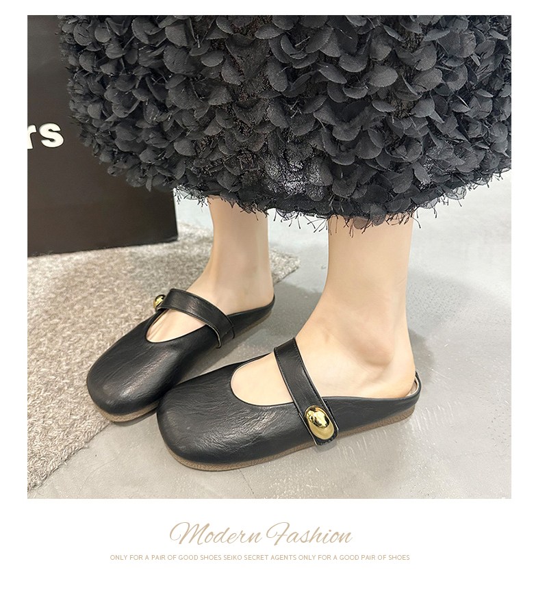 여성 발편한 뮬 여성뮬슬리퍼형샌들