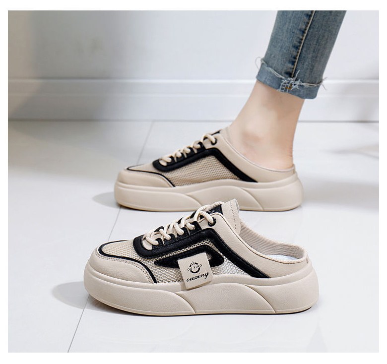 여성 발편한 메쉬 여성뮬슬리퍼형샌들