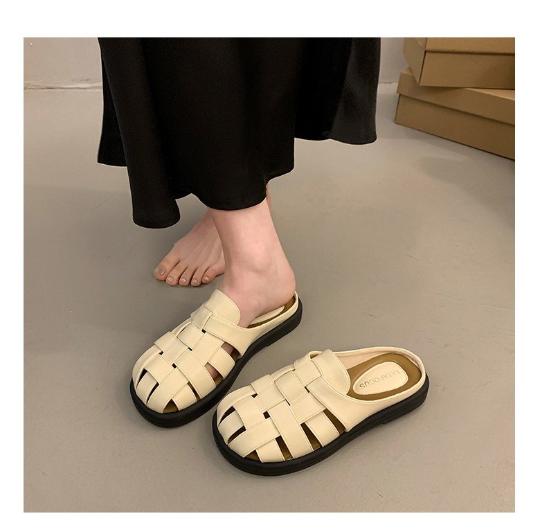 여성 발편한 사계절 여성뮬슬리퍼형샌들