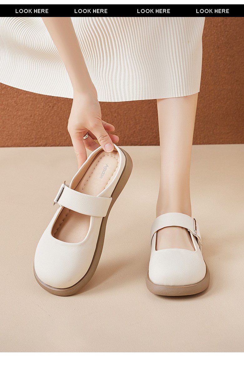 여성 심플한 뮬 여성뮬슬리퍼형샌들