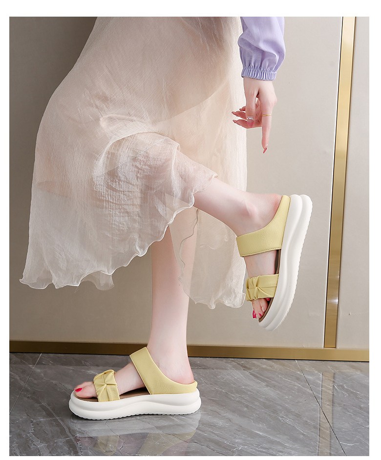 여성 발편한 샌들 여성뮬슬리퍼형샌들