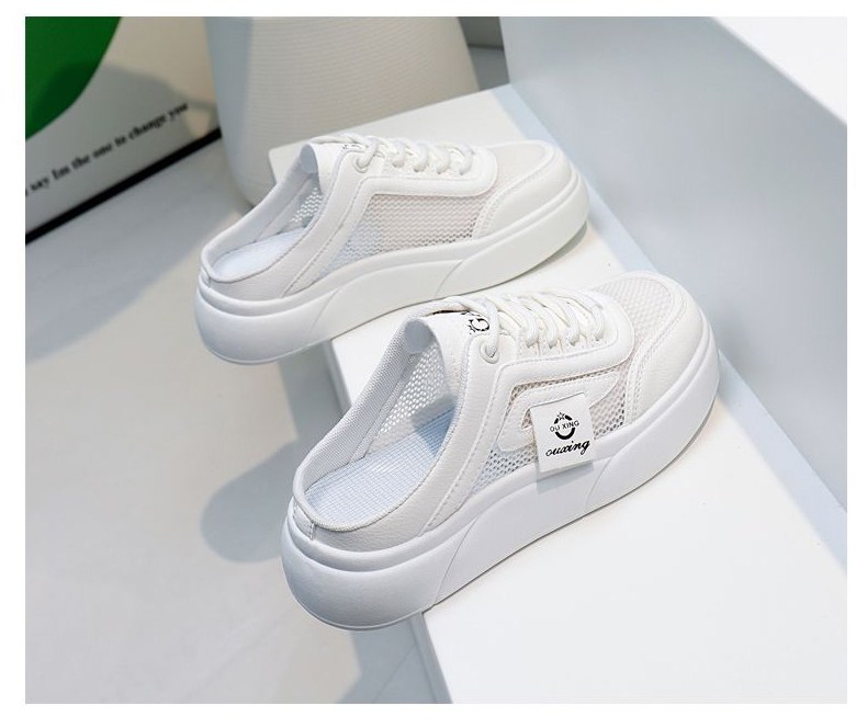 여성 발편한 메쉬 여성뮬슬리퍼형샌들