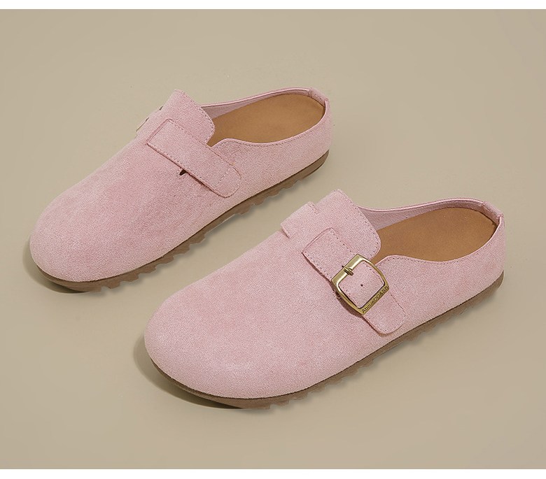 여성 발편한 플랫 여성뮬슬리퍼형샌들