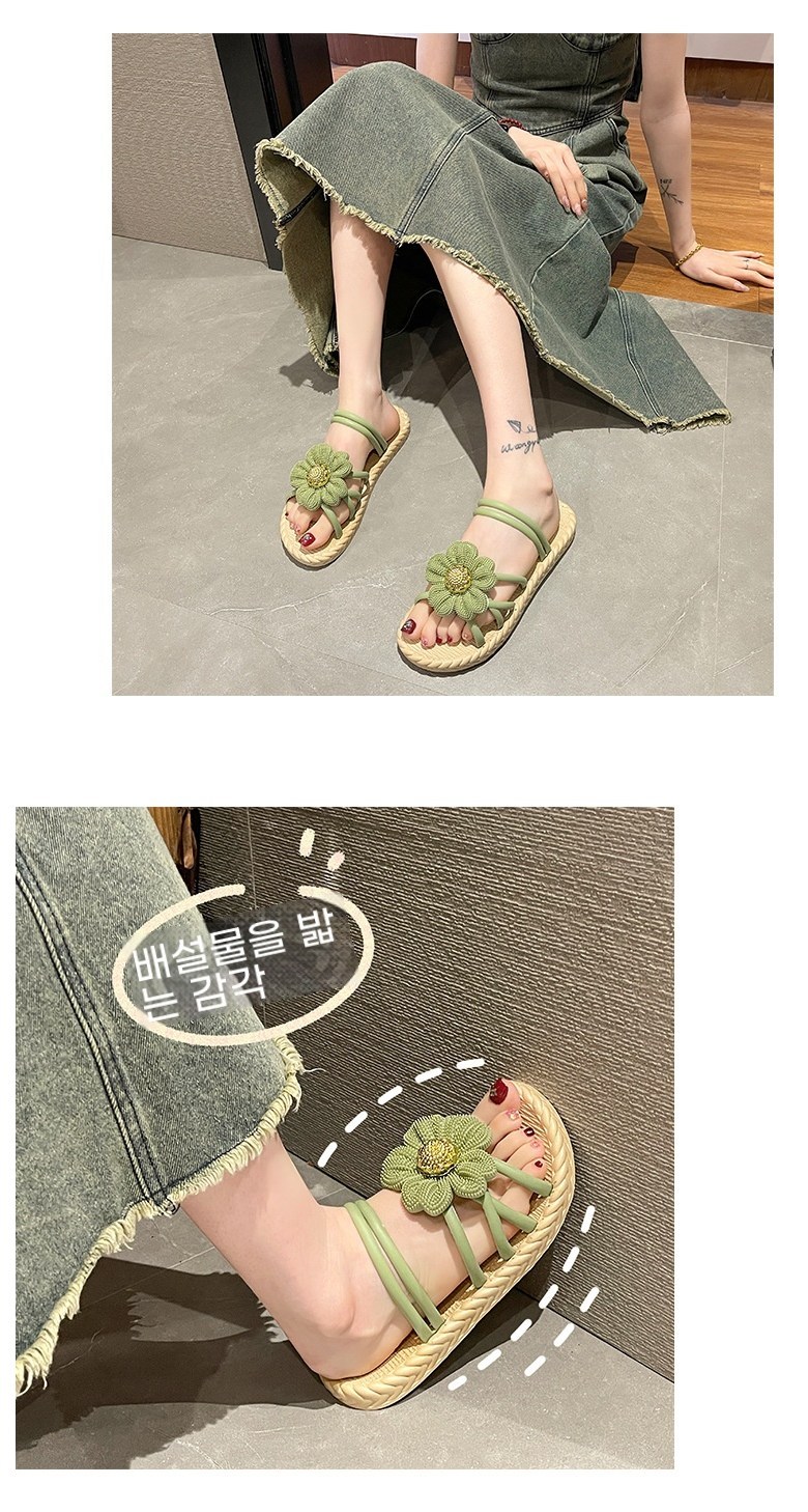 여성여름샌들 발편한샌들 외출 여성뮬슬리퍼형샌들
