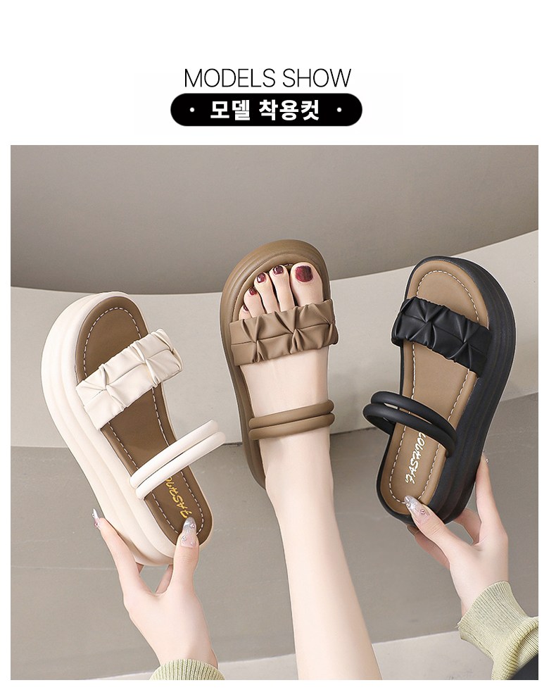 여성 발편한 샌들 여성뮬슬리퍼형샌들