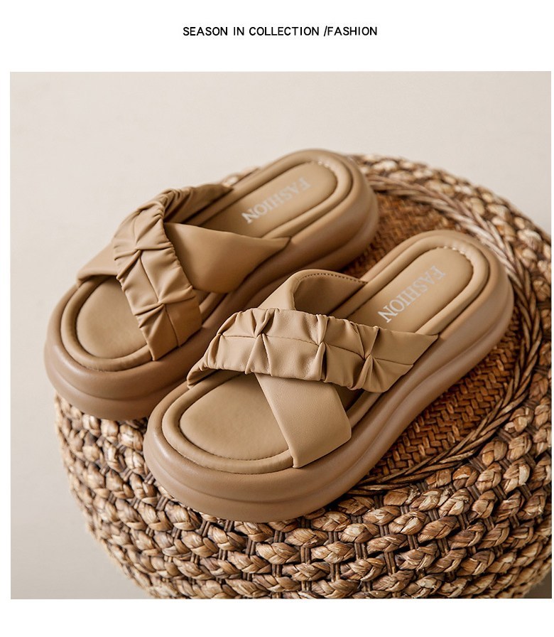여성 빈티지 발편한 여성뮬슬리퍼형샌들
