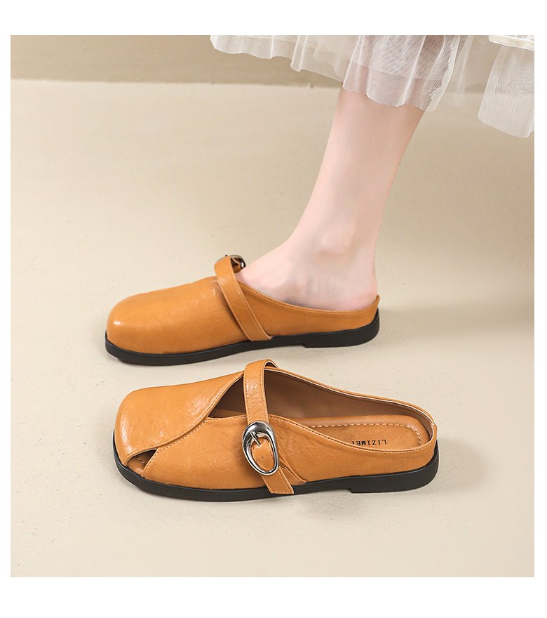 여성 편한 스트랩 여성뮬슬리퍼형샌들