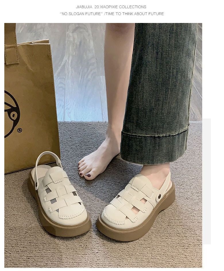 여성 키높이 여름샌들 여성뮬슬리퍼형샌들