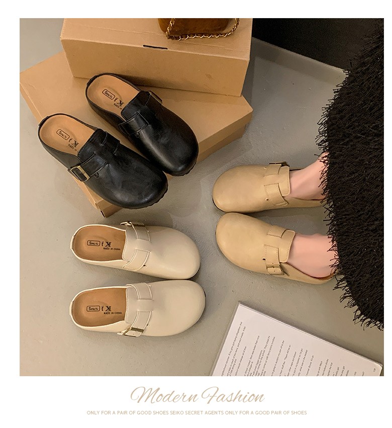 여성 발편한 뮬 여성뮬슬리퍼형샌들