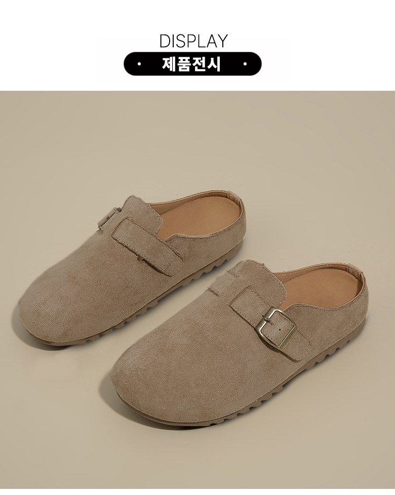 여성 발편한 플랫 여성뮬슬리퍼형샌들