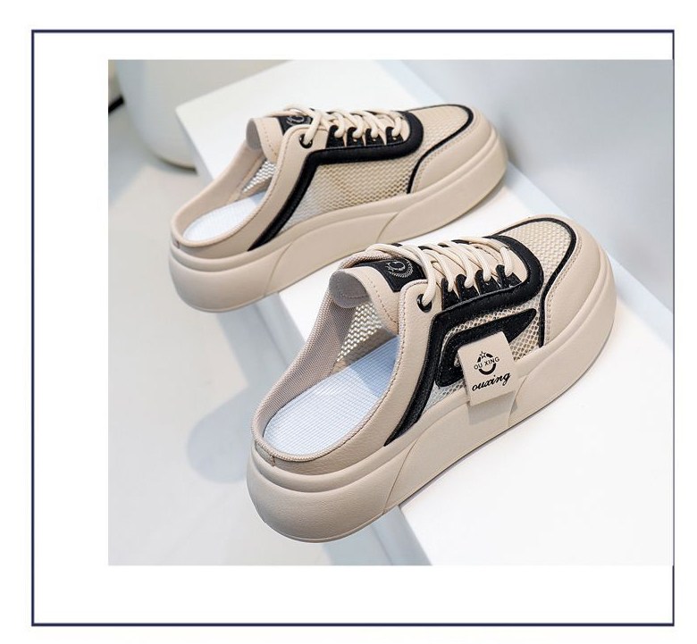 여성 발편한 메쉬 여성뮬슬리퍼형샌들