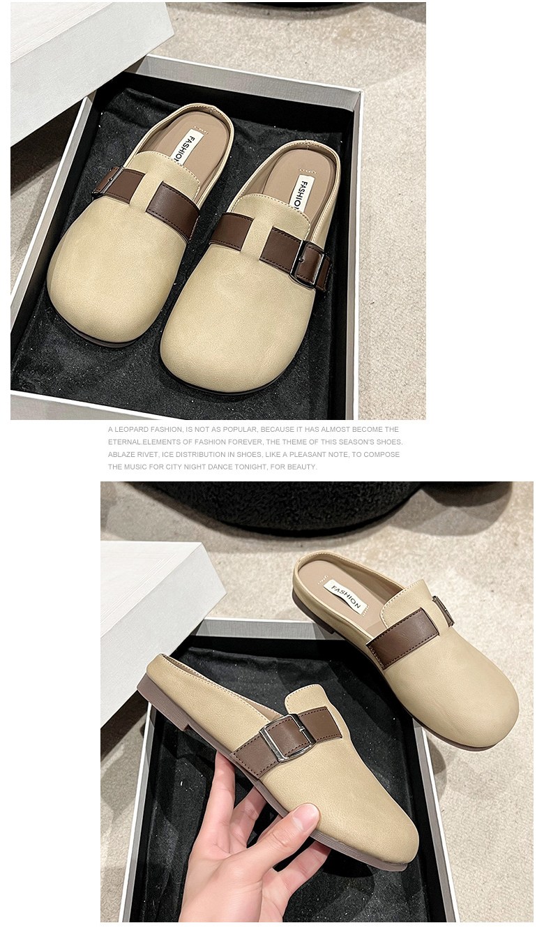 여성 발편한 반 여성뮬슬리퍼형샌들