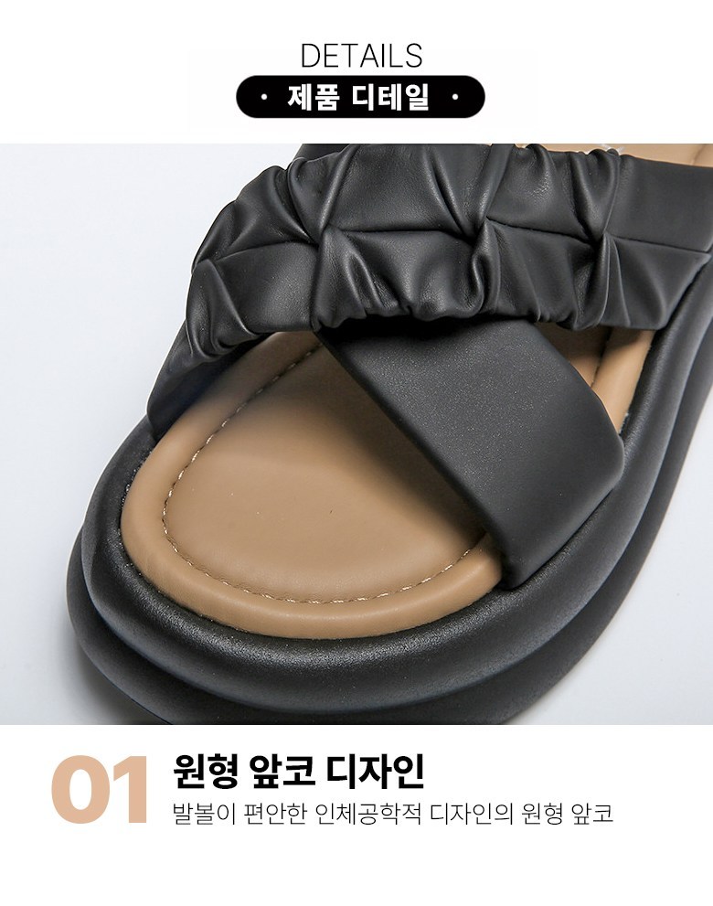 여성 빈티지 발편한 여성뮬슬리퍼형샌들