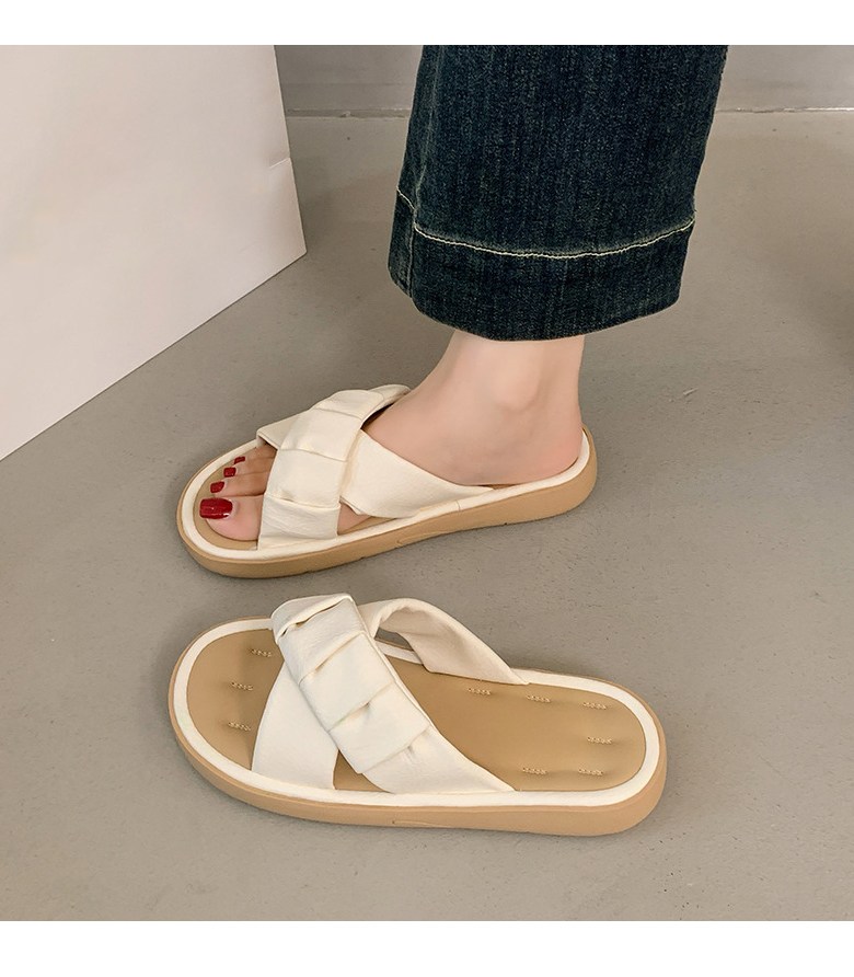 여성 발편한 스트랩 여성뮬슬리퍼형샌들