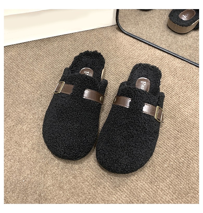 여성 따뜻한 뮬 여성뮬슬리퍼형샌들