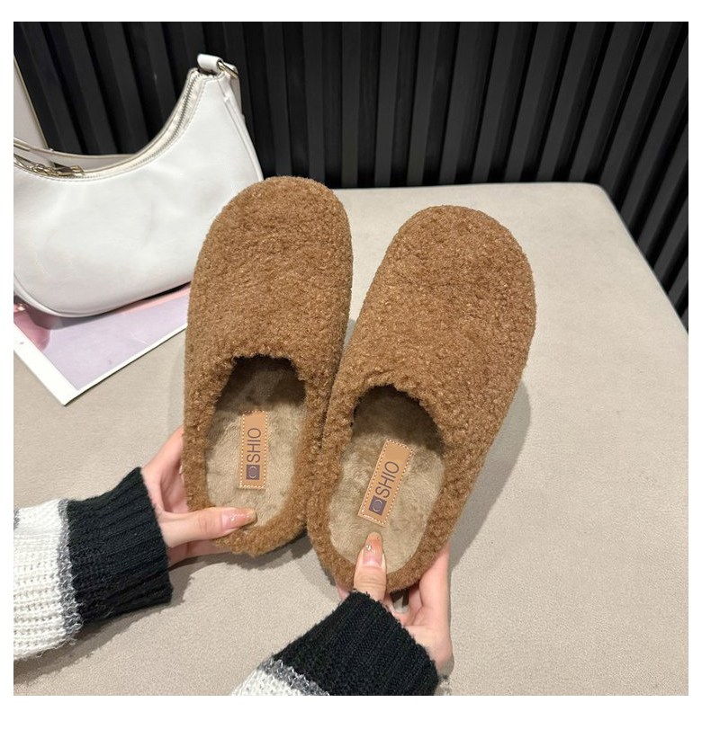 여성 발편한 털 여성뮬슬리퍼형샌들