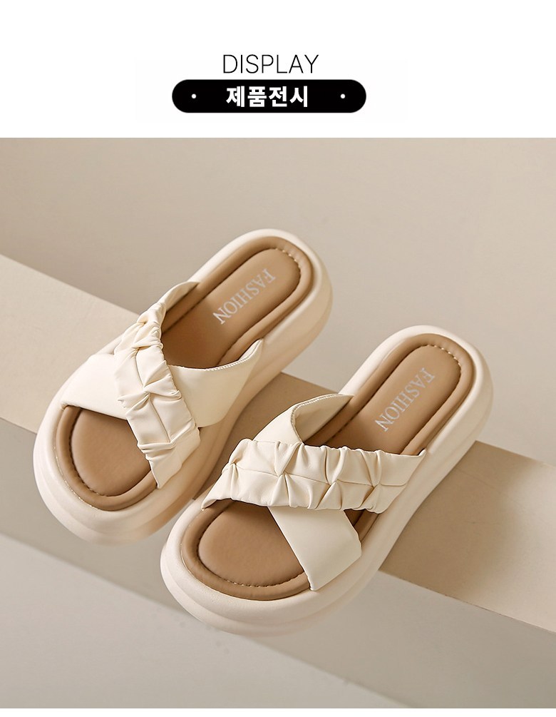 여성 빈티지 발편한 여성뮬슬리퍼형샌들