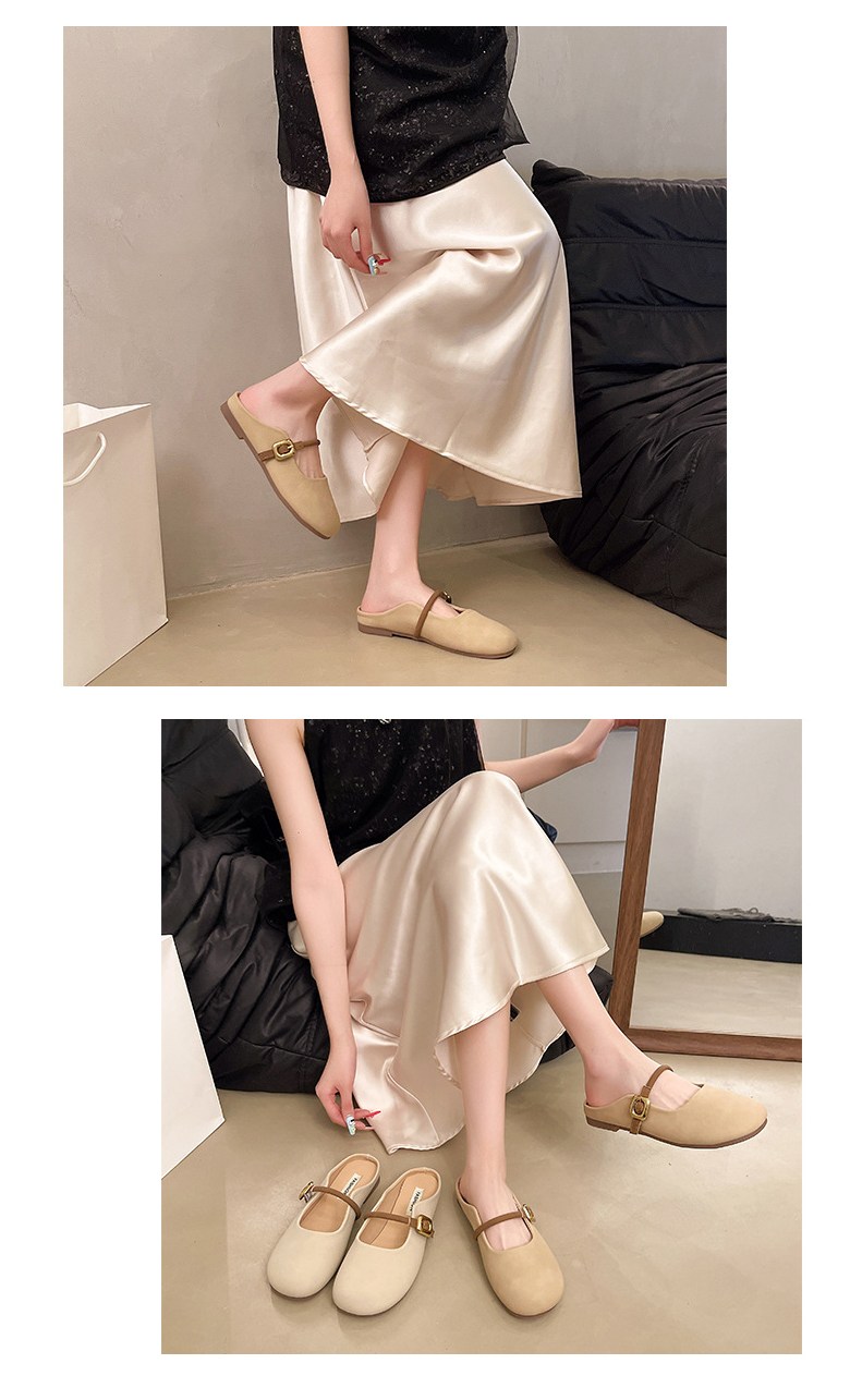 여성 귀여운 메리제인 여성뮬슬리퍼형샌들