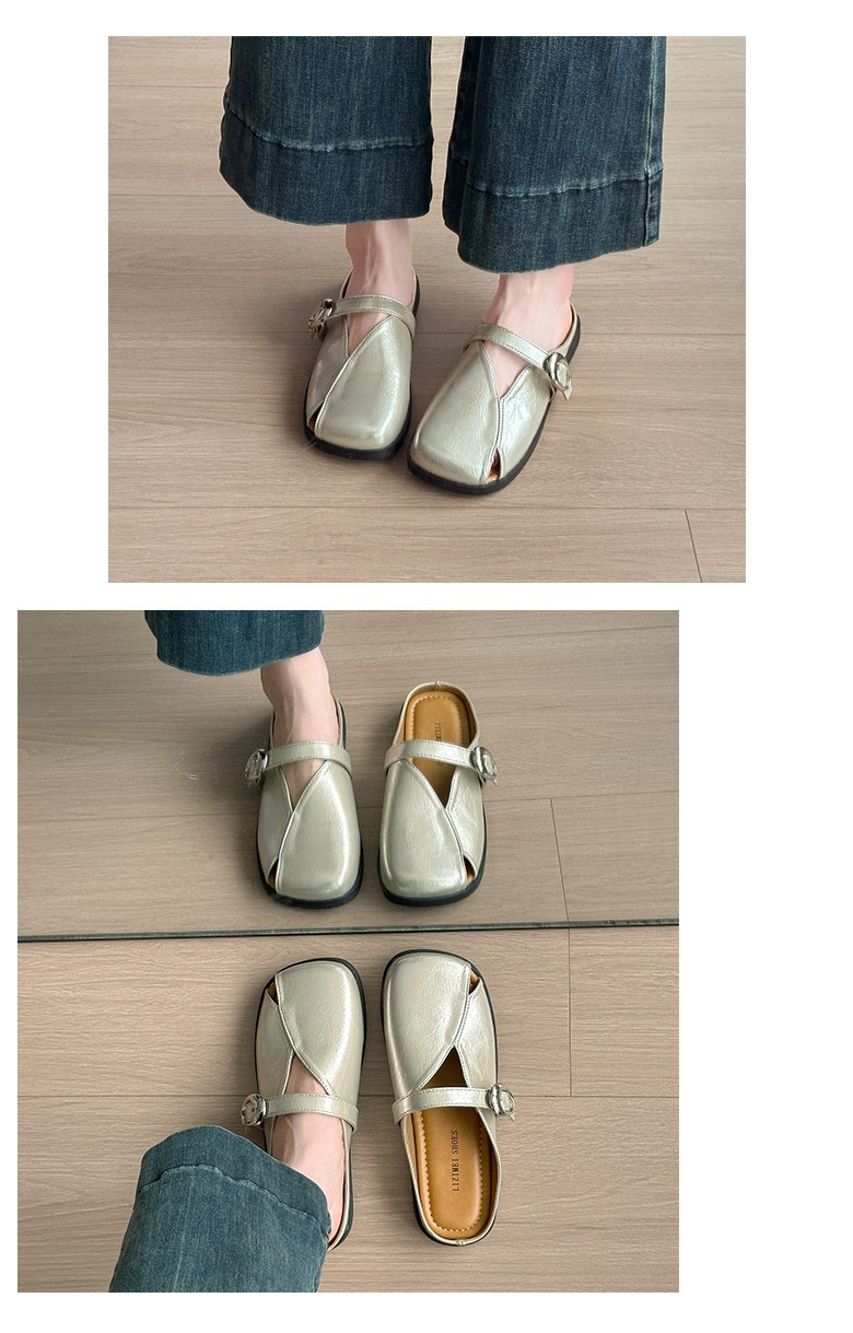 여성 편한 스트랩 여성뮬슬리퍼형샌들