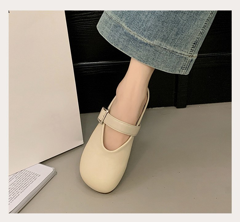 여성 버클 뮬 여성뮬슬리퍼형샌들