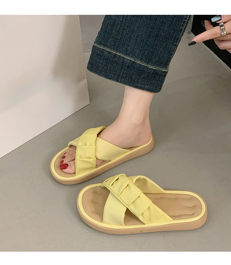 여성 발편한 스트랩 여성뮬슬리퍼형샌들