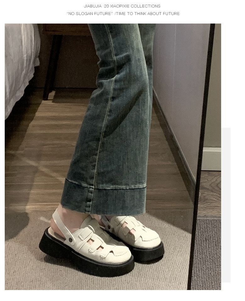 여성 키높이 여름샌들 여성뮬슬리퍼형샌들