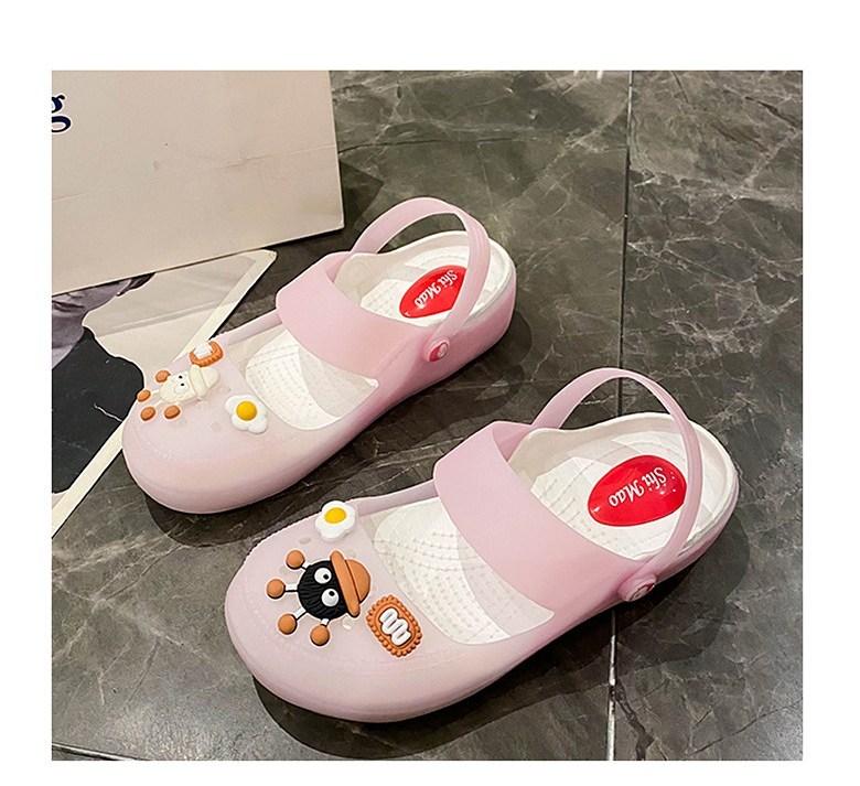 여성 발편한 캐릭터 여성뮬슬리퍼형샌들