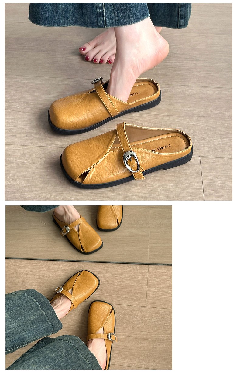 여성 편한 스트랩 여성뮬슬리퍼형샌들