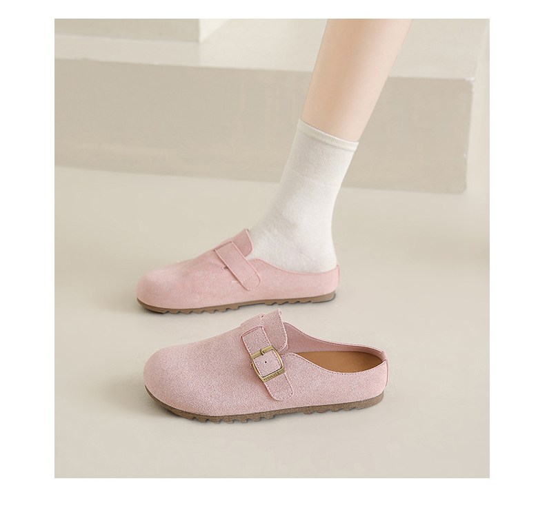 여성 발편한 플랫 여성뮬슬리퍼형샌들