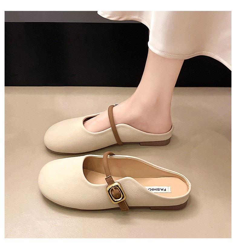 여성 귀여운 메리제인 여성뮬슬리퍼형샌들