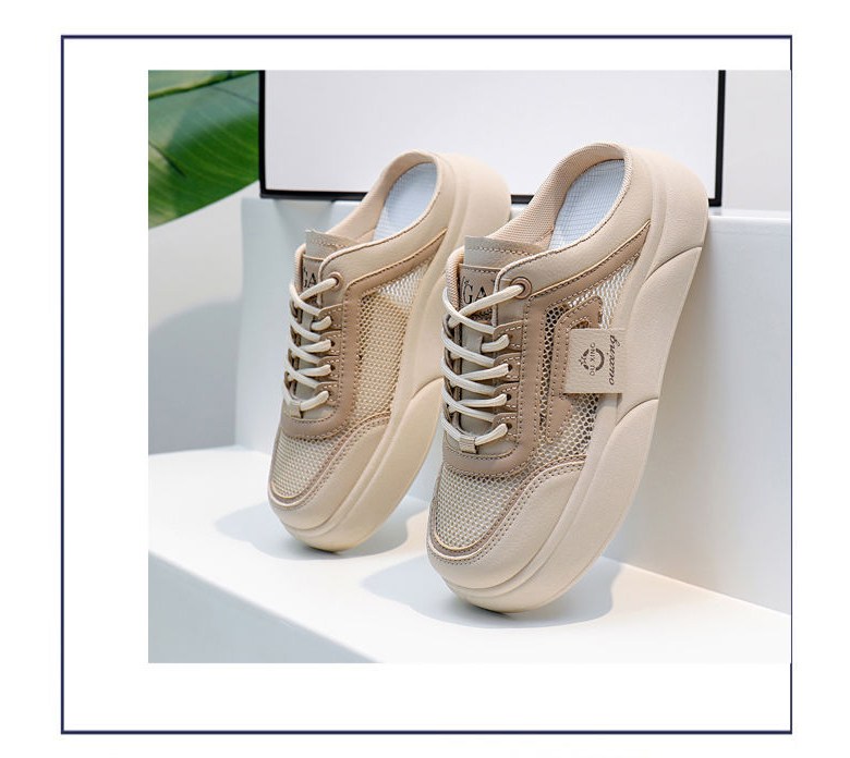 여성 발편한 메쉬 여성뮬슬리퍼형샌들