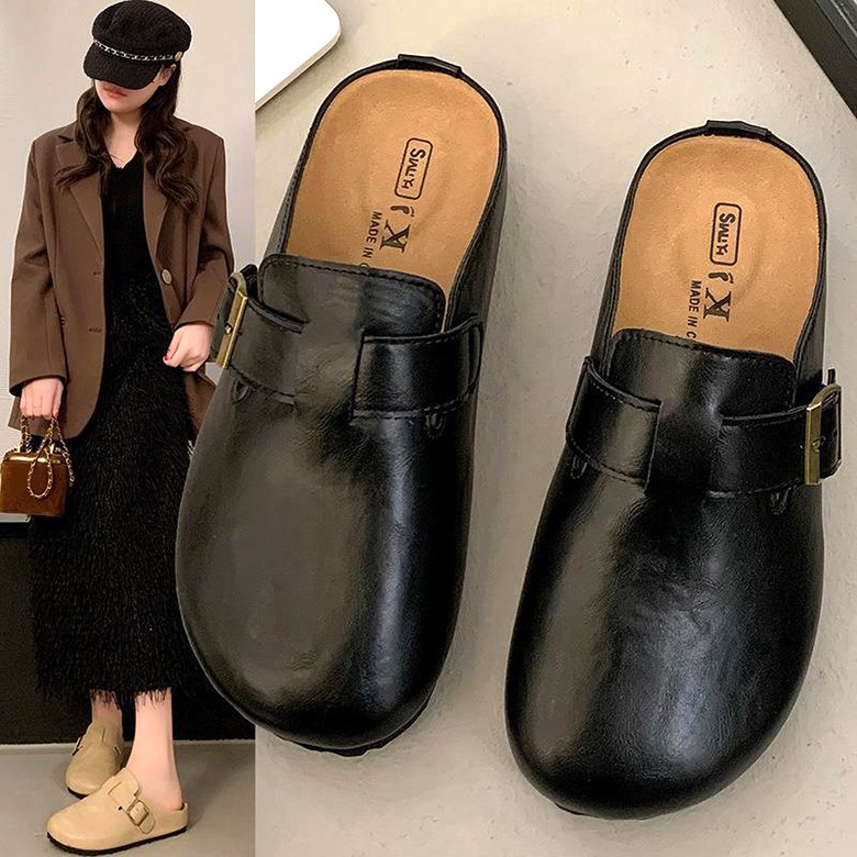 여성 발편한 뮬 여성뮬슬리퍼형샌들