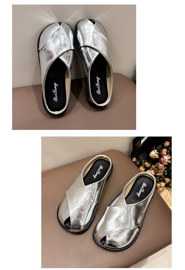 여성 트렌디 발편한 여성뮬슬리퍼형샌들