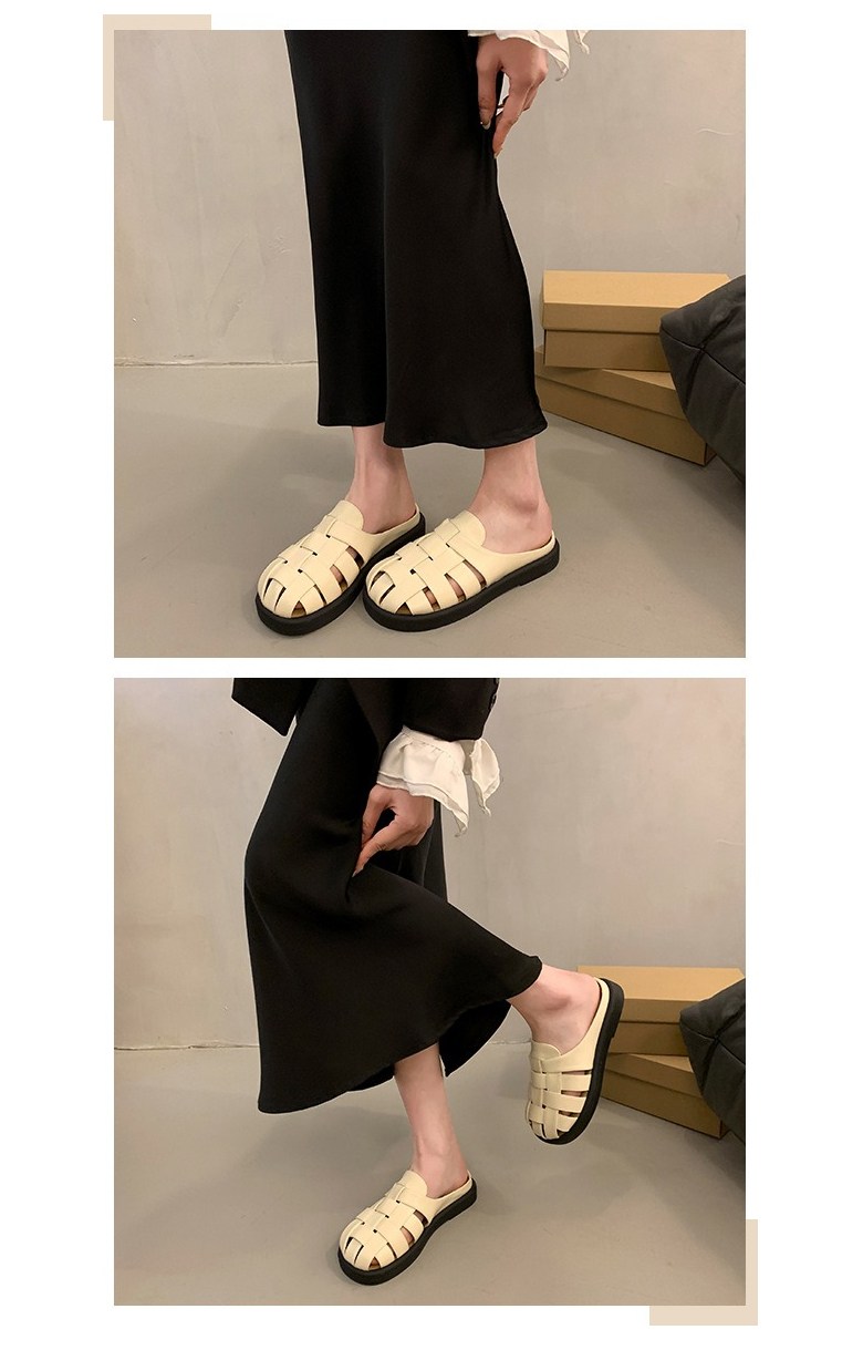 여성 발편한 사계절 여성뮬슬리퍼형샌들