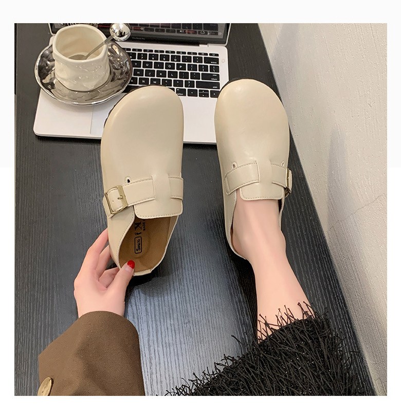여성 발편한 뮬 여성뮬슬리퍼형샌들